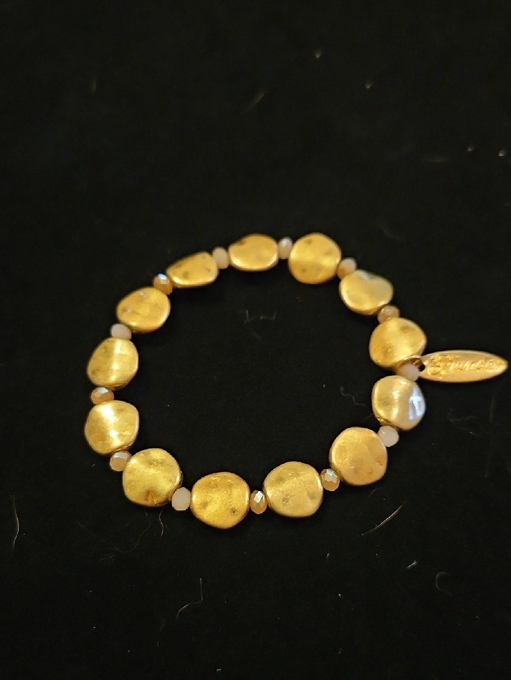 Plunder Gold Tone Beaded Stretch Bracelet - Women Jewelry